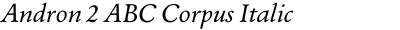 Andron 2 ABC Corpus Italic